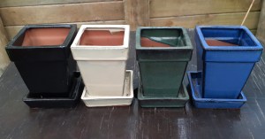 POT - GLAZED SQUARE POT 10.5CM